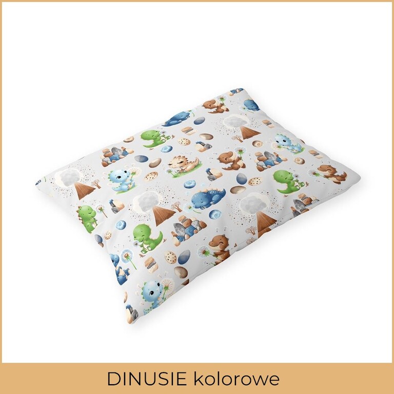 Poszewka na poduszkę 40x60cm BAWEŁNA 100% CERTYFIKAT - Dinusie Kolorowe (2)