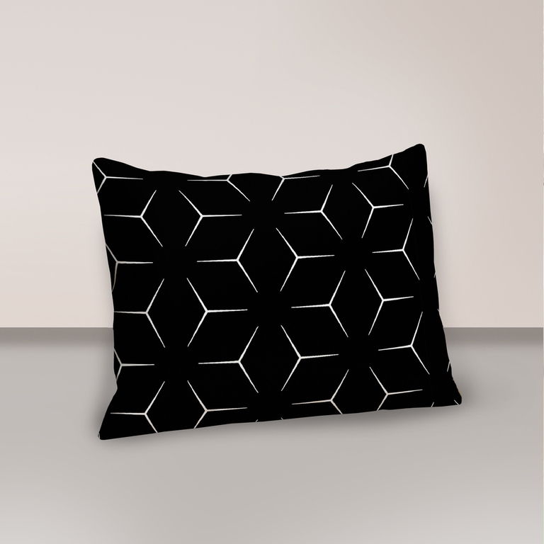Poszewka 70x80cm na poduszkę 100% bawełna wzór: Milano Czarno Białe (1)