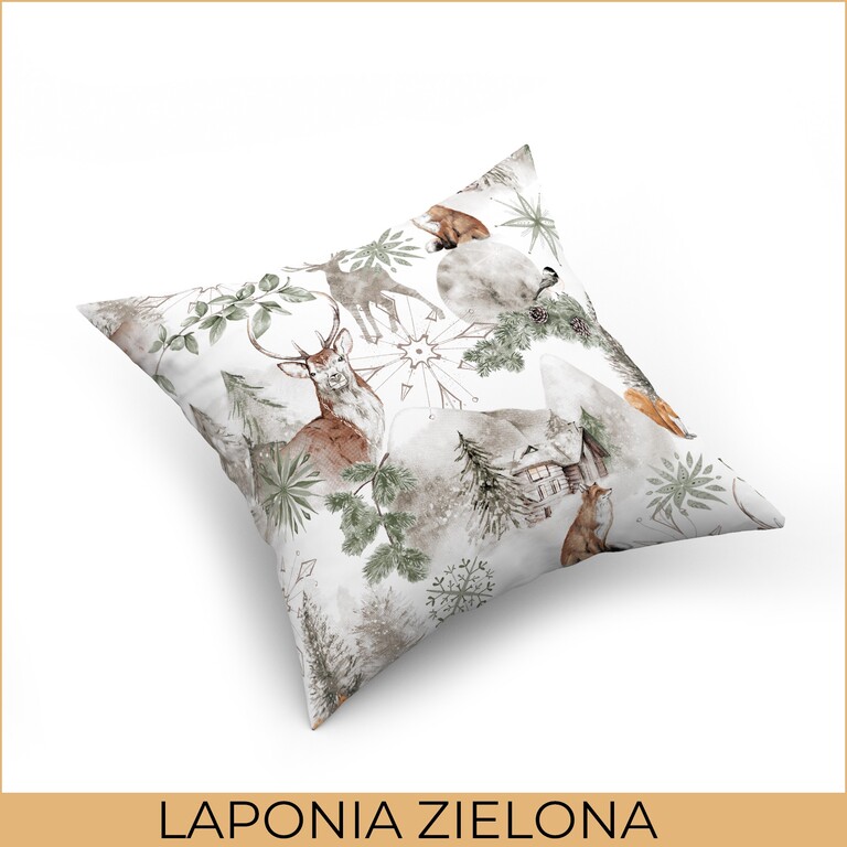Poszewka na poduszkę jasiek 40x40cm 100% BAWEŁNA LAPONIA ZIELONA (9)