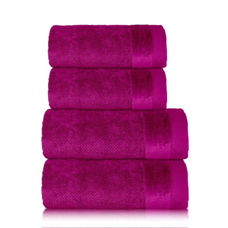 Zestaw 4x Ręczniki Bawełniane VITO 550 g/m2 – 2x 70x140 + 2x 50x90 | Hotelowe SPA Amarant (1)