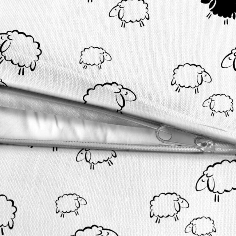 Pościel z Kory 220x200 + 2 poszewki PREMIUM 100% bawełna polska : Baranki Białe (5)