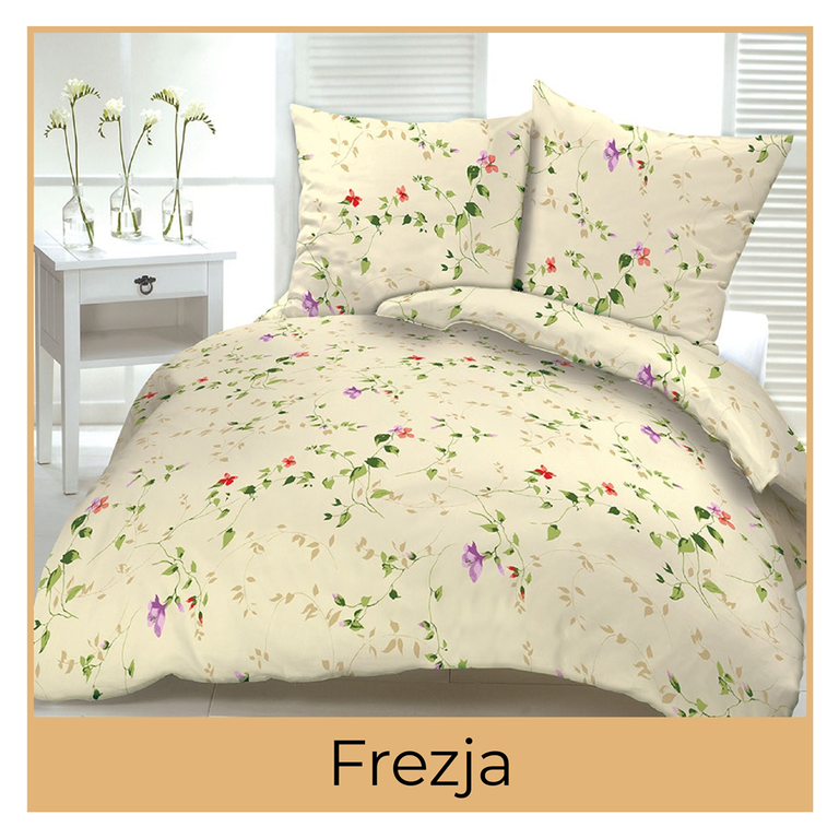 Pościel z Kory 140x200 + poszewka 70x80 POLSKI PRODUCENT -  Frezja (1)