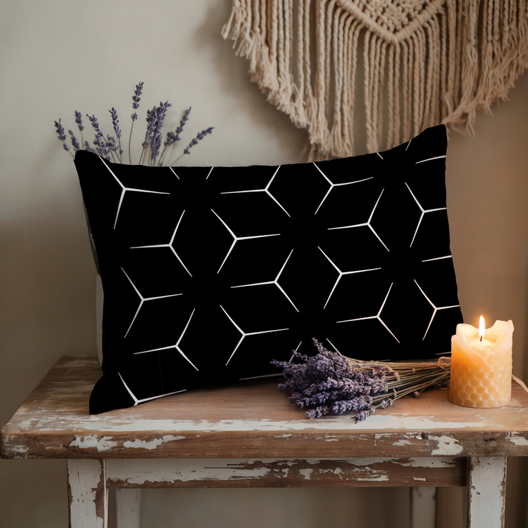 Poszewka na poduszkę 50x70cm BAWEŁNA CERTYFIKAT - Milano Czarno Białe (2)