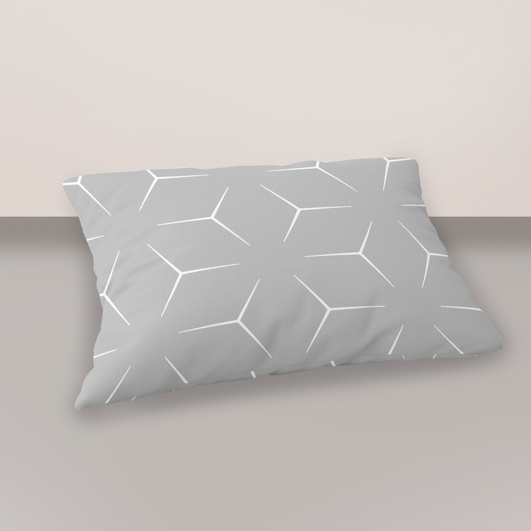 Poszewka na poduszkę 40x60cm BAWEŁNA 100% CERTYFIKAT - Milano Szare (1)