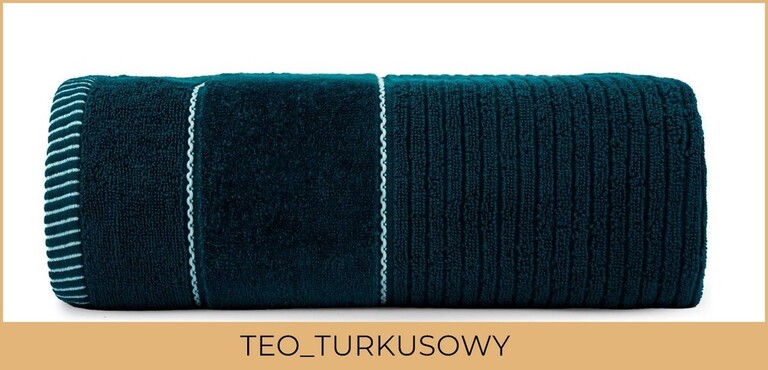 RĘCZNIK KĄPIELOWY 50x90 SPA HOTELOWY mały Bawełniany 470g/m2 CHŁONNY - TEO turkusowy (2)