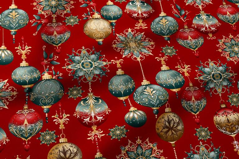 Tkanina na metry, Materiał do szycia, Tkanina, 100% BAWEŁNA, wzór: Christmas37 (1)