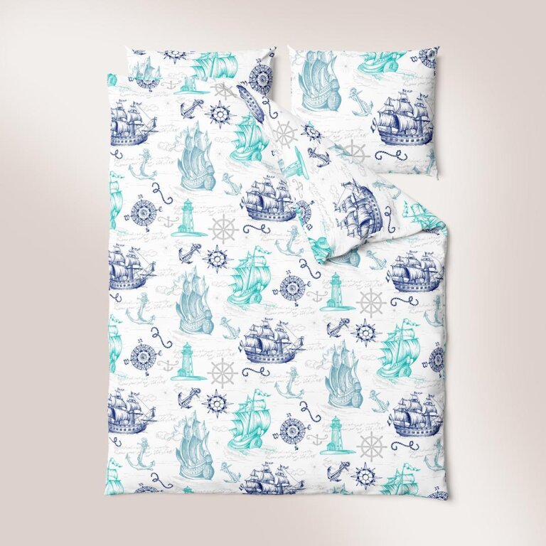 Pościel z Kory 160x200 + 2x70x80 Bawełna 100% Bielawa Produkt Polski - bałtyk biały (8)