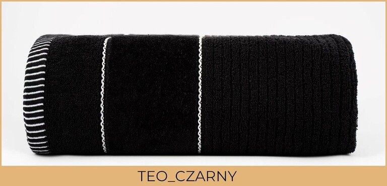 RĘCZNIK KĄPIELOWY 70x140 SPA HOTELOWY Duży Bawełniany 470g/m2 CHŁONNY - TEO czarny (2)