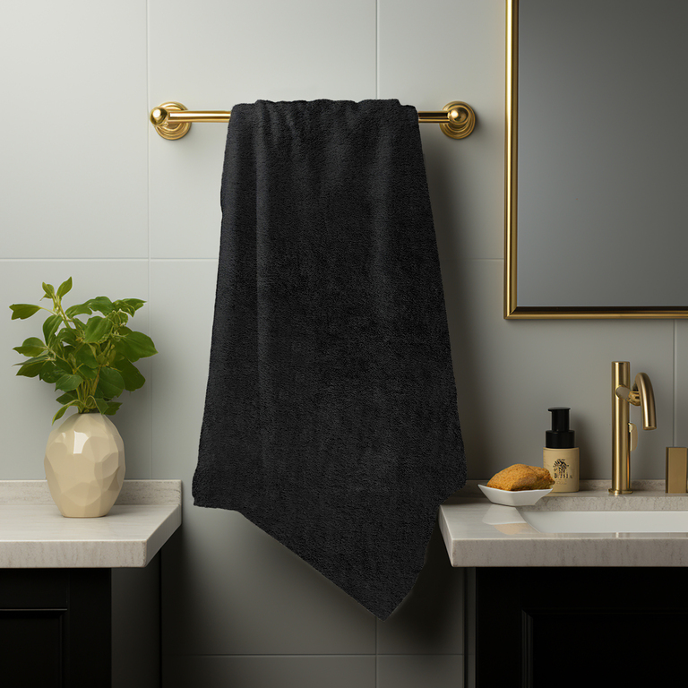 RĘCZNIK FROTTE 50x100 KĄPIELOWY BAWEŁNA 100% 500g/m2 CHŁONNY - Black (4)