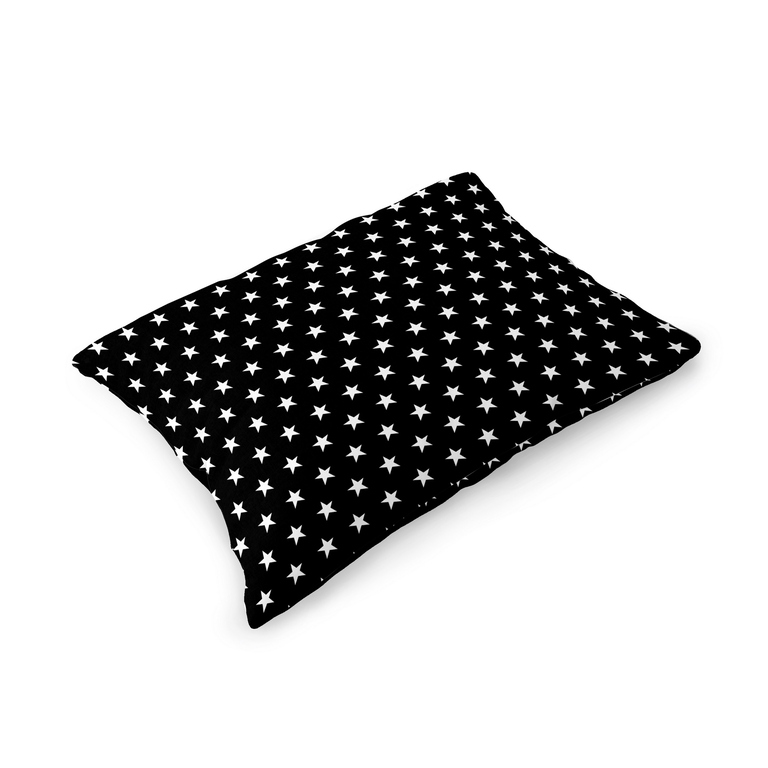 Poszewka na poduszkę 40x60cm BAWEŁNA 100% CERTYFIKAT - Gwiazdki czarne (1)