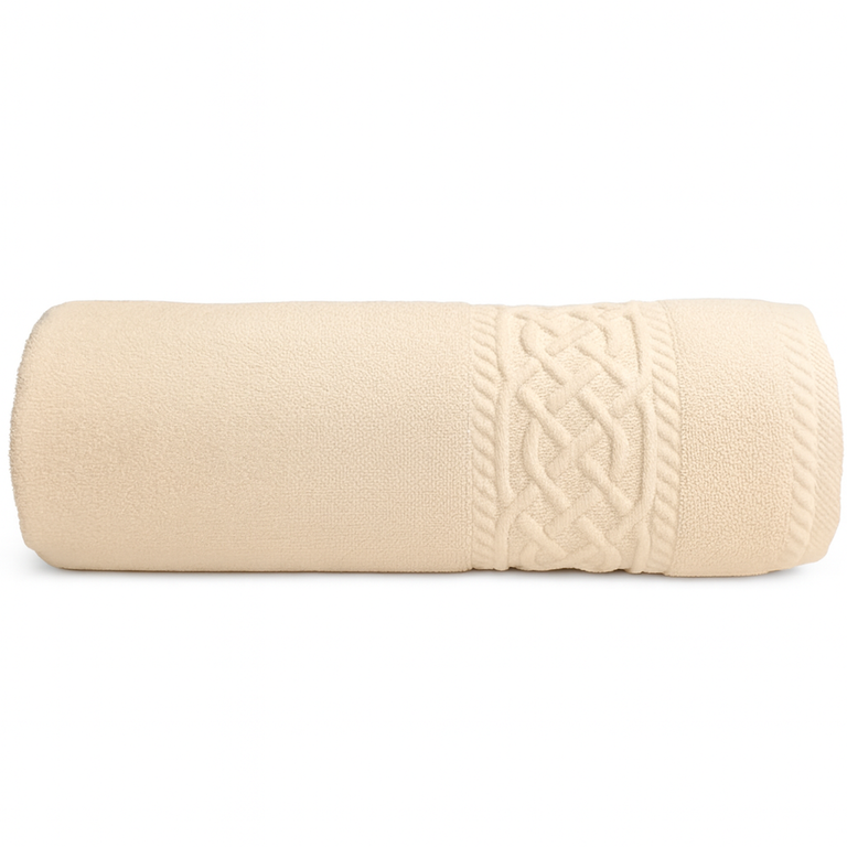 RĘCZNIK KĄPIELOWY 70x140 SPA HOTELOWY Duży Bawełniany 500g/m2 CHŁONNY - SYDNEY Piaskowy (1)