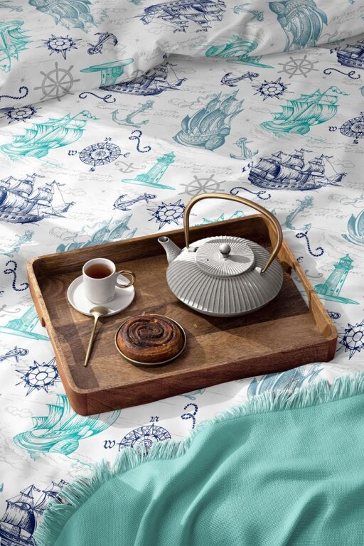Pościel z Kory 160x200 + 2x70x80 Bawełna 100% Bielawa Produkt Polski - bałtyk biały (6)