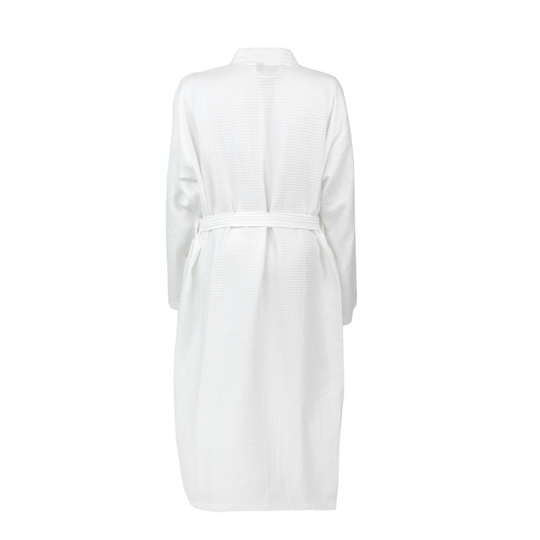 Szlafrok Waflowy Kimono Biały Unisex Długi Certyfikat - Rozmiar XL (2)