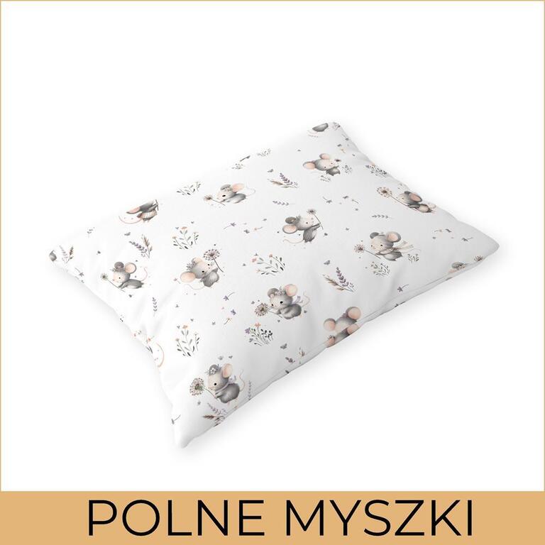 Poszewka na poduszkę 40x60cm BAWEŁNA 100% CERTYFIKAT - Polne Myszki (2)