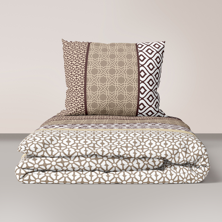 Komplet Pościeli 160x200 + 2x70x80, 100% Bawełna, 140g/m2, wzór:  1202 (1)