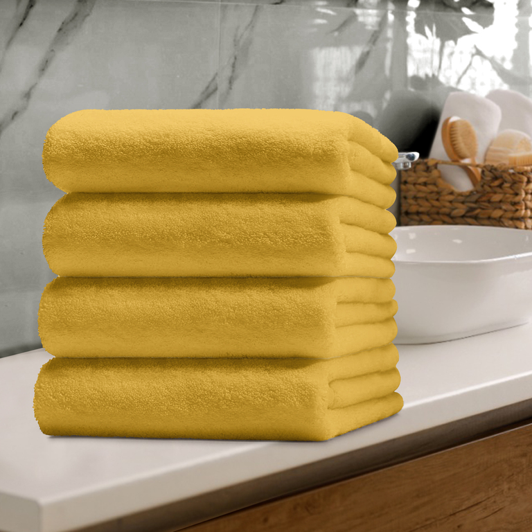 RĘCZNIK FROTTE 50x100 KĄPIELOWY BAWEŁNA 100% 500g/m2 CHŁONNY -  Yellow (5)