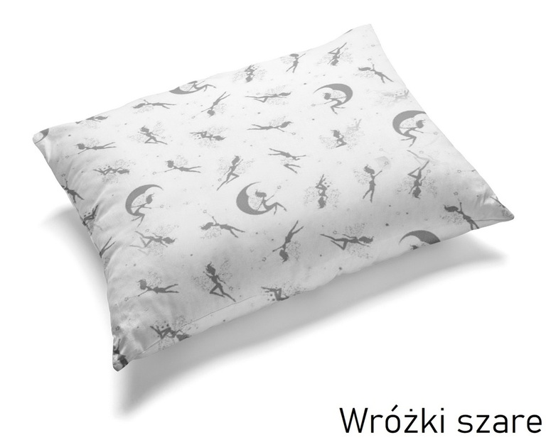 Poszewka 70x80cm na poduszkę 100% bawełna - wróżki szare (2)