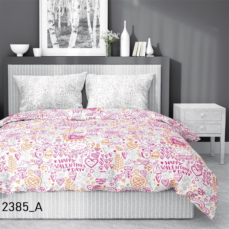 Komplet Pościeli 160x200 + 2x70x80, 100% Bawełna, 140g/m2, wzór: 2385_A (1)