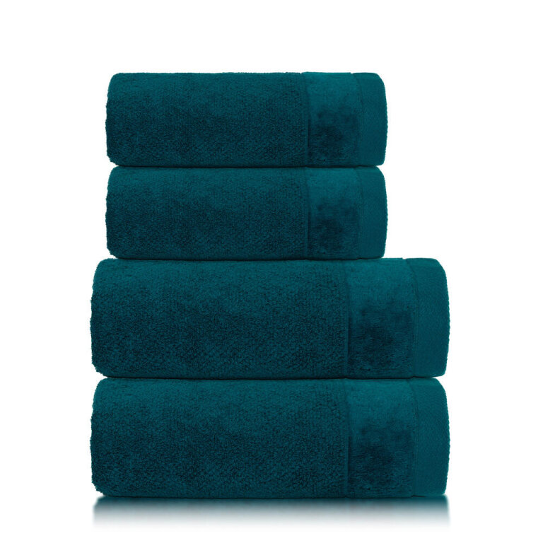 Zestaw 4x Ręczniki Bawełniane VITO 550 g/m2 – 2x 70x140 + 2x 50x90 | Hotelowe SPA Turkus (1)