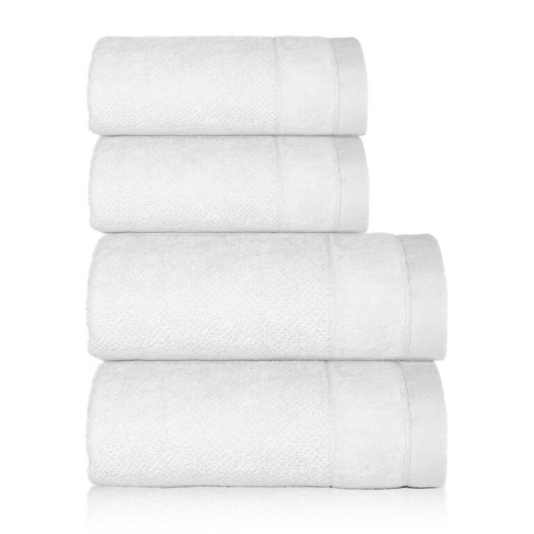 Zestaw 4x Ręczniki Bawełniane VITO 550 g/m2 – 2x 70x140 + 2x 50x90 | Hotelowe SPA Biały (1)