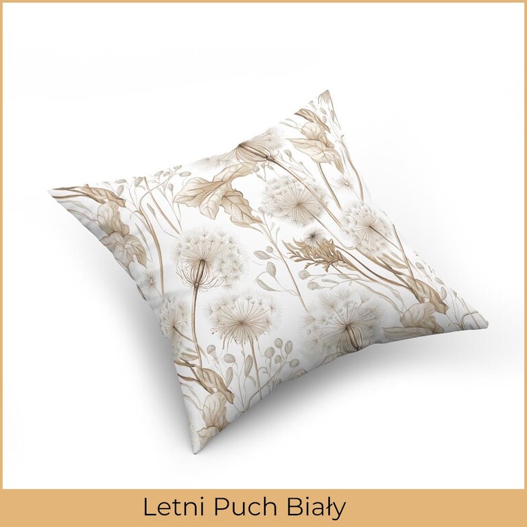 Poszewka na poduszkę jasiek 40x40cm 100% BAWEŁNA WZÓR: letni puch biały (2)