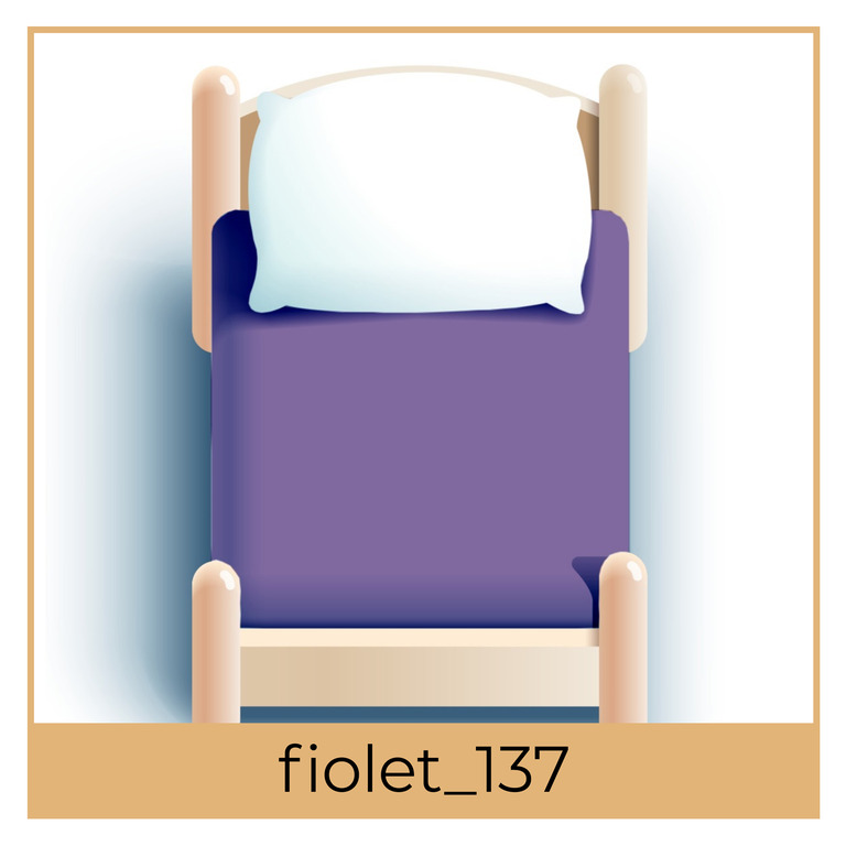Prześcieradło Dziecięce JERSEY 70x140 z gumką CERTYFIKAT, fiolet 137 (1)