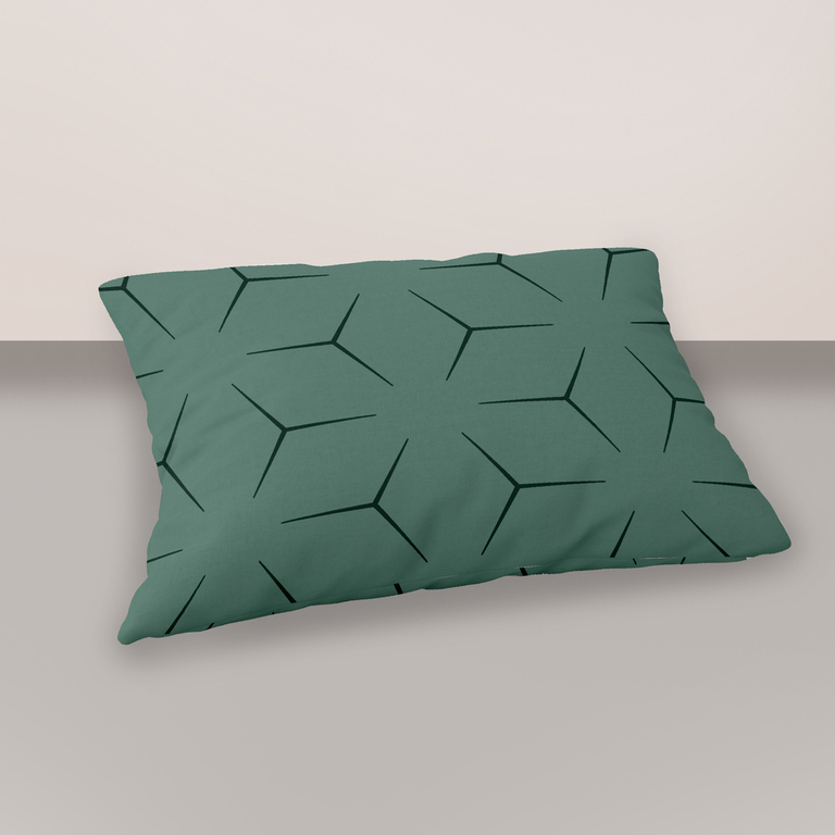 Poszewka na poduszkę 40x60cm BAWEŁNA 100% CERTYFIKAT - Milano Oliwka (1)