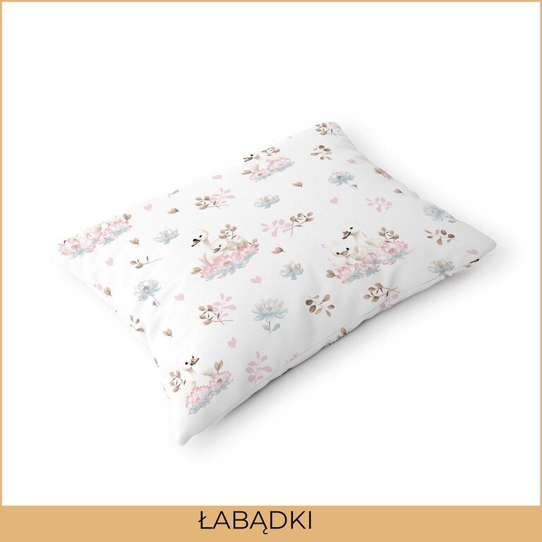 Poszewka na poduszkę 40x60cm BAWEŁNA 100% CERTYFIKAT - Łabądki (2)