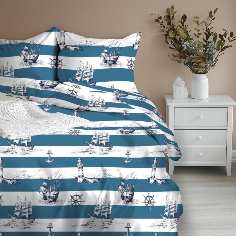 Pościel z Kory 160x200 + 2x70x80 Bawełniana Produkt Polski Bielawa - MARYNARSKI (7)