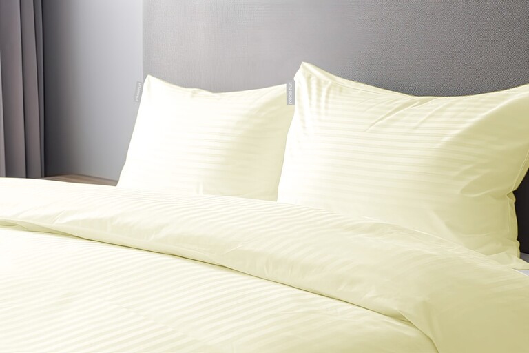 POŚCIEL HOTELOWA 200x220cm + 2x70x80cm suwak ADAMASZEK Cream (5)