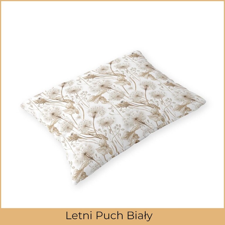 Poszewka 70x80cm na poduszkę 100% bawełna wzór: letni puch biały (2)