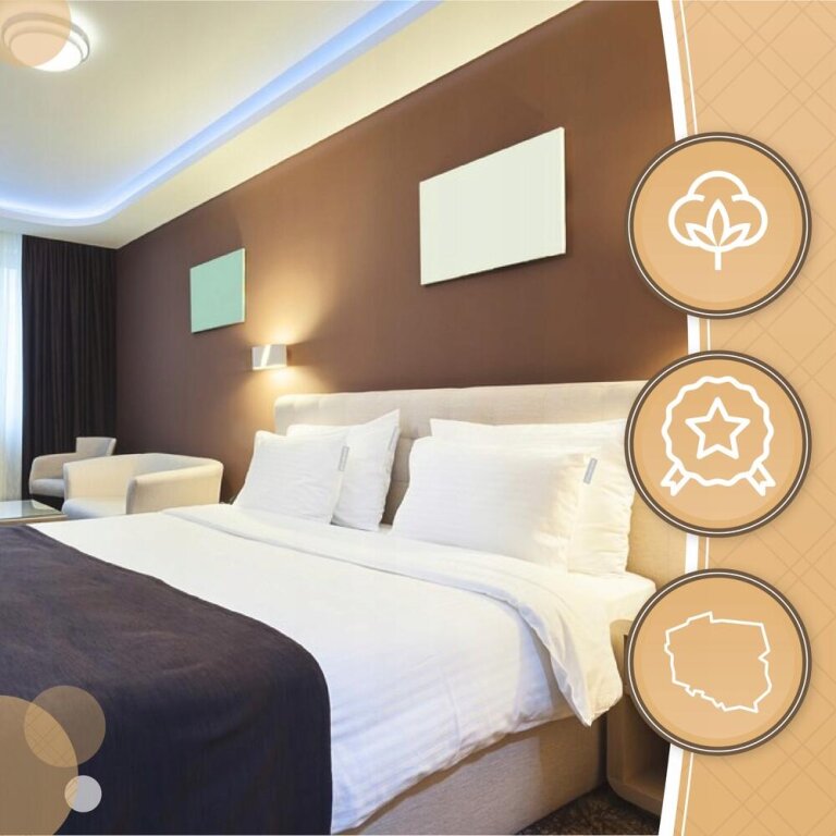 POŚCIEL HOTELOWA BIAŁA 200x220 ADAMASZEK + 2x 50x70 150g 50% baw. 50%poliester (10)