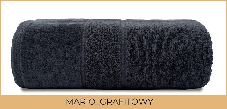 RĘCZNIK KĄPIELOWY 50x90 SPA HOTELOWY mały Bawełniany 480g/m2 CHŁONNY - MARIO grafitowy (2)