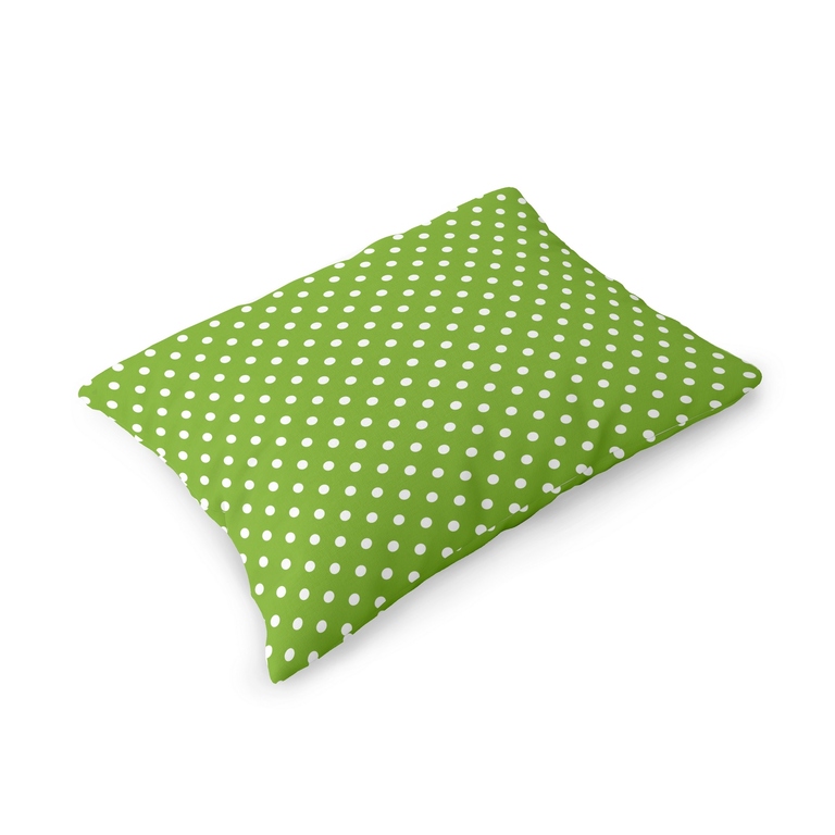 Poszewka na poduszkę 40x60cm BAWEŁNA 100% CERTYFIKAT - Grochy Sałata (1)