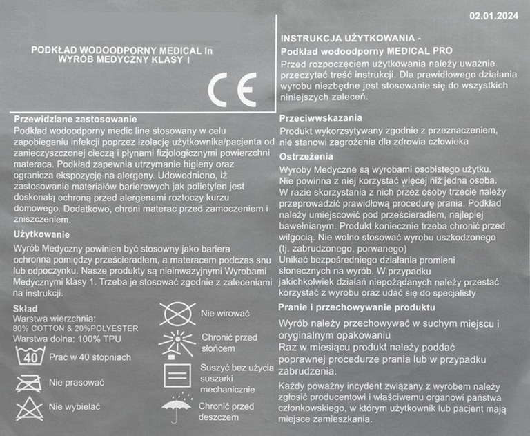 Prześcieradło wodoodporne 90x200 GRUBE - Ochraniacz Nieprzemakalny FROTTE  (5)