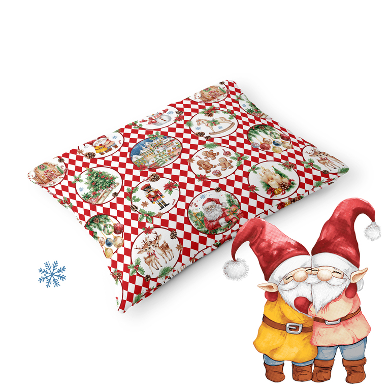 Poszewka ZIMOWA 70x80cm na poduszkę 100% bawełna wzór: Bombki (2)