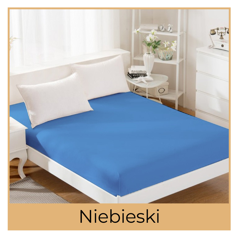 Prześcieradło JERSEY 120x200 Z GUMKĄ Niebieski (2)