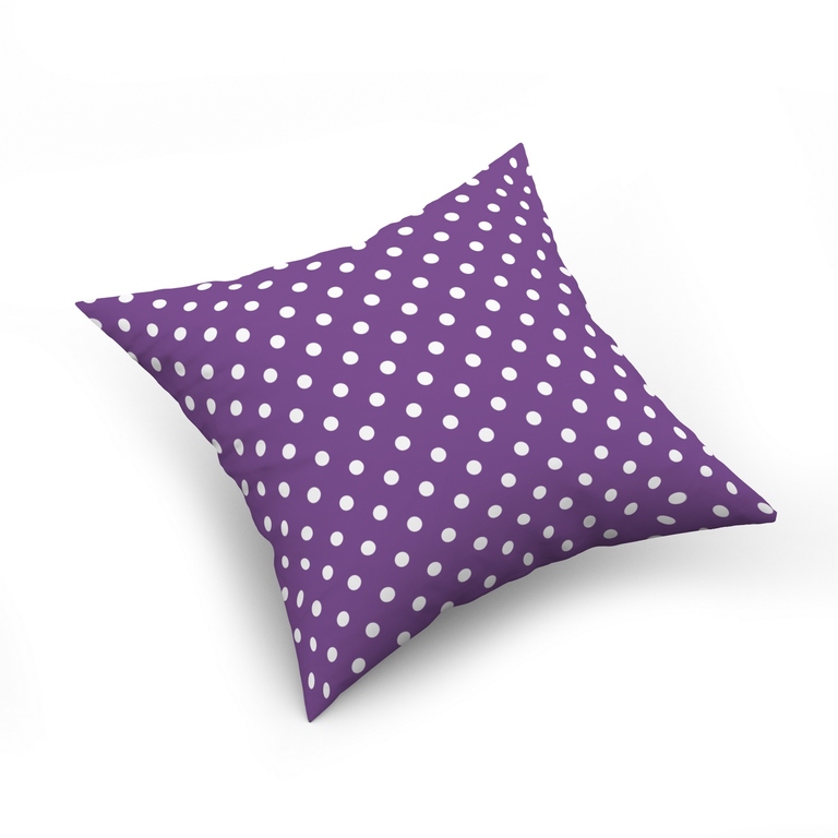 Poszewka na poduszkę jasiek 40x40 100% BAWEŁNA Grochy 47 Fiolet (1)