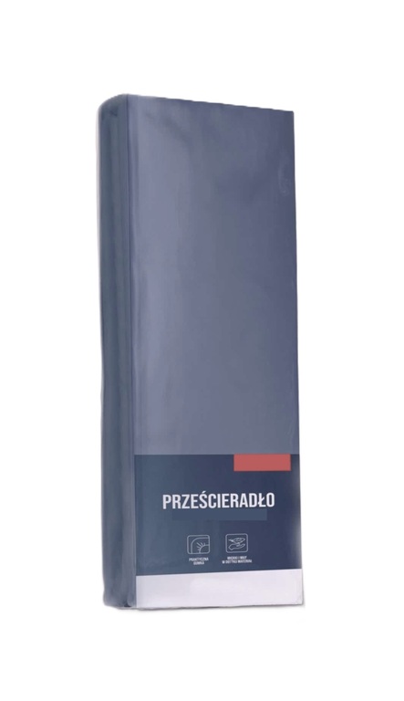 Prześcieradło z gumką 160x200 MikroSatyna Certyfikat, niebieski (2)