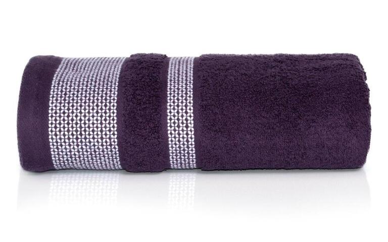 RĘCZNIK KĄPIELOWY 50x90 SPA HOTELOWY mały Bawełniany 550g/m2 CHŁONNY - CARLO Śliwkowy (1)