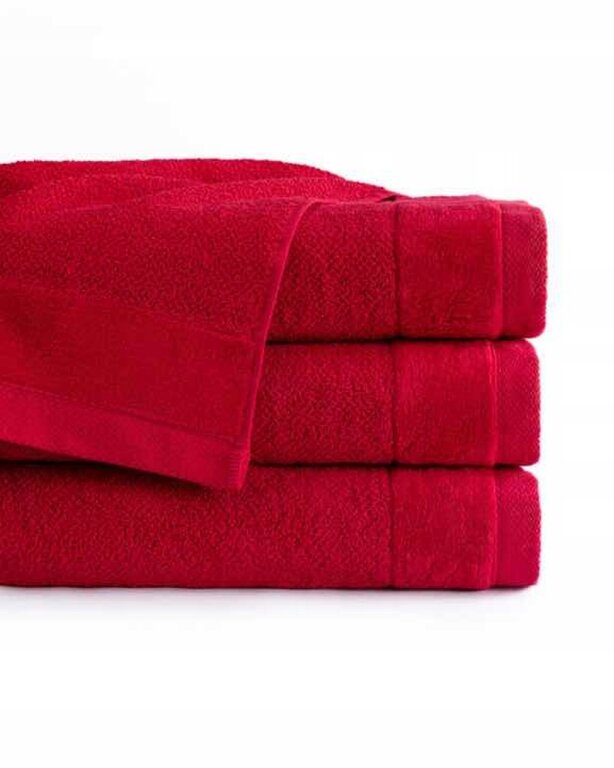 Zestaw 4x Ręczniki Bawełniane VITO 550 g/m2 – 2x 70x140 + 2x 50x90 | Hotelowe SPA Czerwony (8)