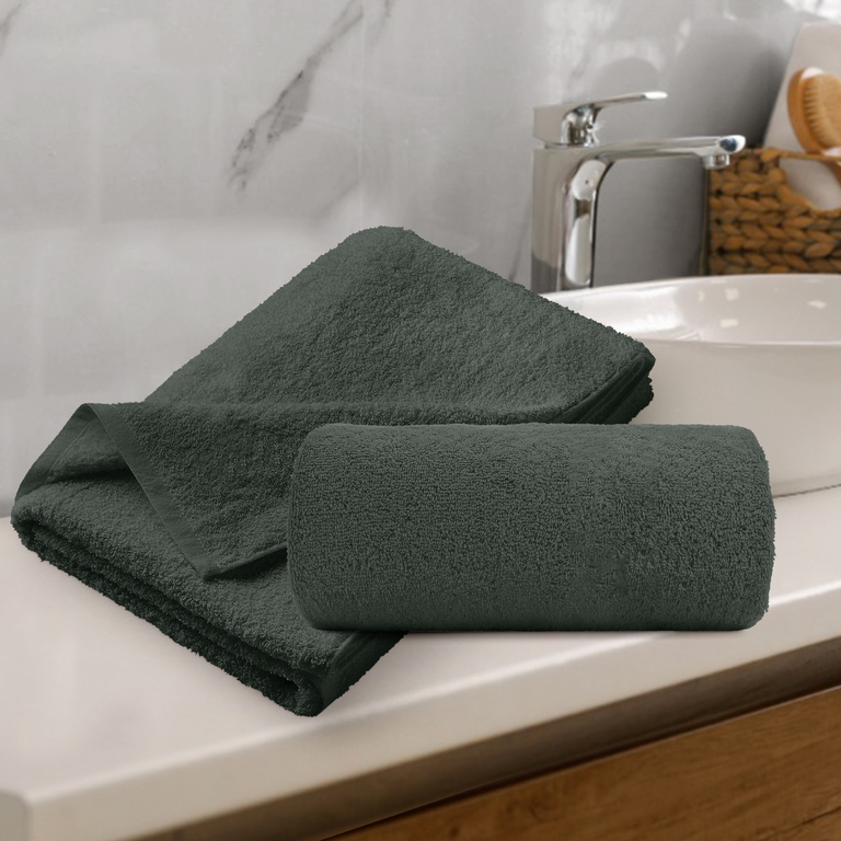 RĘCZNIK FROTTE 50x100 KĄPIELOWY BAWEŁNA 100% 500g/m2 CHŁONNY - Hunter Green (3)