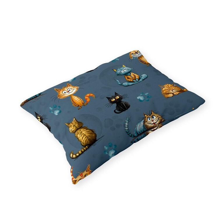 Poszewka na poduszkę 40x60cm BAWEŁNA 100% CERTYFIKAT - Koty Trzpioty (1)