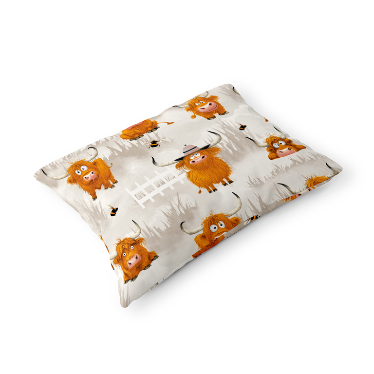 Poszewka na poduszkę 40x60cm BAWEŁNA 100% CERTYFIKAT - Rodeo Beżowe (1)