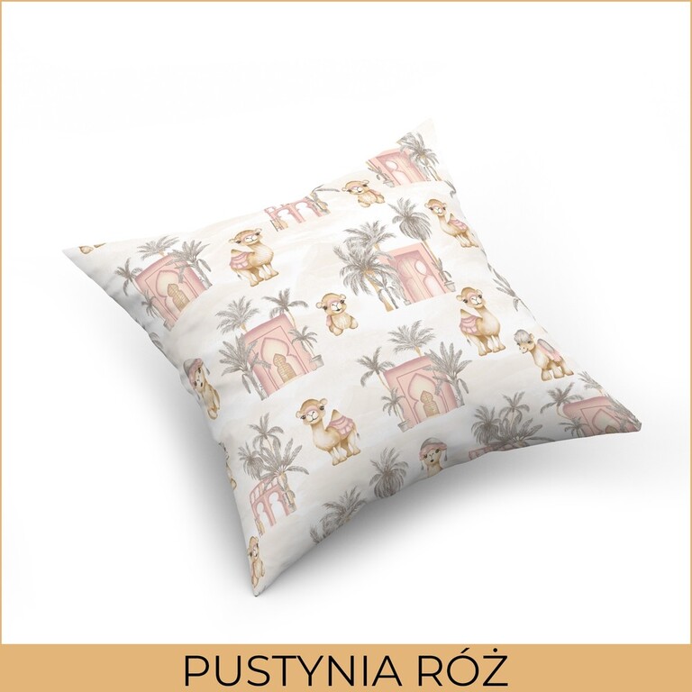 Poszewka na poduszkę jasiek 40x40 100% BAWEŁNA - PUSTYNIA RÓŻ (2)