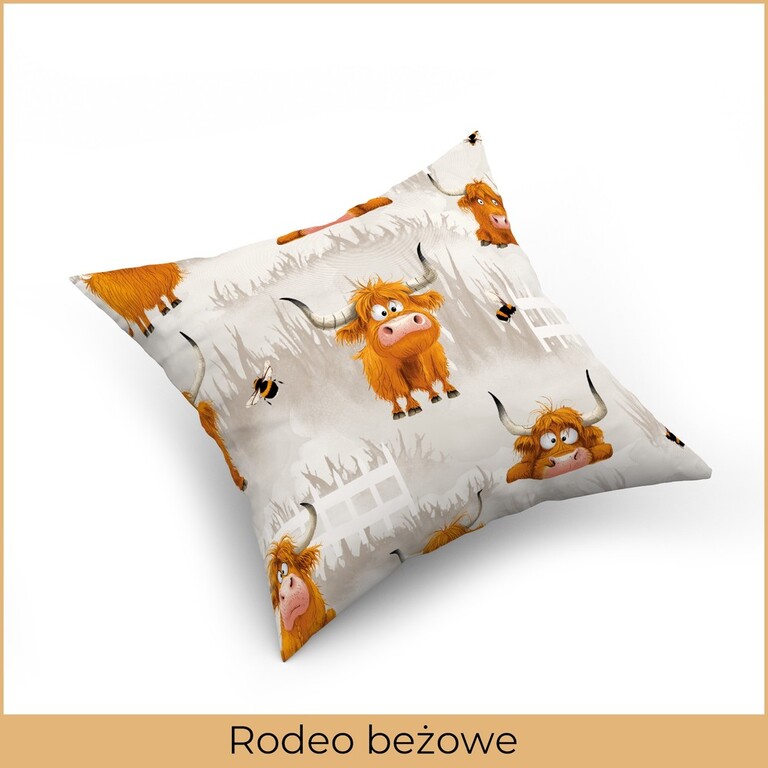 Poszewka na poduszkę jasiek 40x40 100% BAWEŁNA - Rodeo Beż (2)