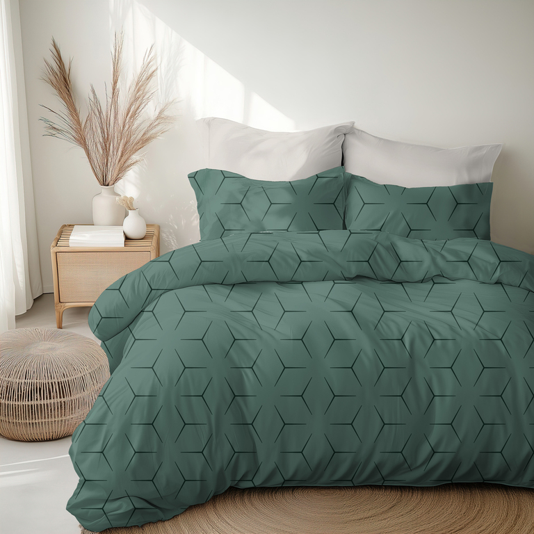 Pościel z Kory 160x200 + 1x70x80 KOMPLET PREMIUM : Milano Oliwka (6)