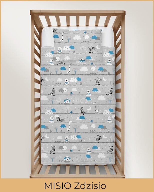 POŚCIEL DZIECIĘCA BAWEŁNA 100x140 + 50x60 100% BAWEŁNA certyfikat 2-el. do Łóżeczka Misio Zdzisio (3)
