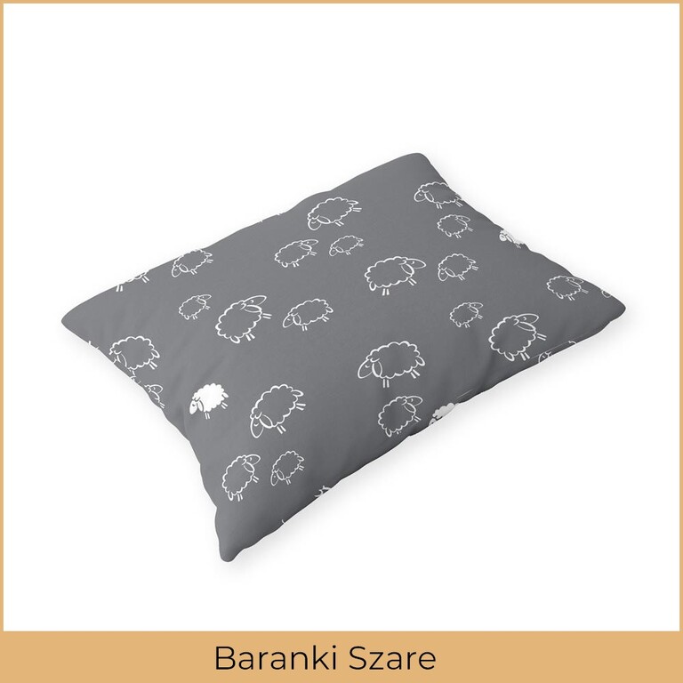 Poszewka 70x80cm na poduszkę 100% bawełna wzór: Baranki szare  (2)