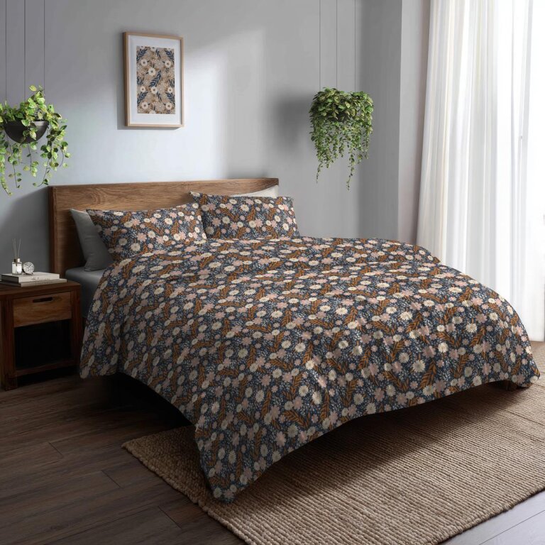 Pościel z Kory 140x200 + 1x70x80 Bawełna 100% Bielawa Produkt Polski - florystyka kolorowa (5)